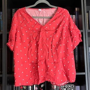 Red polka dot old navy top